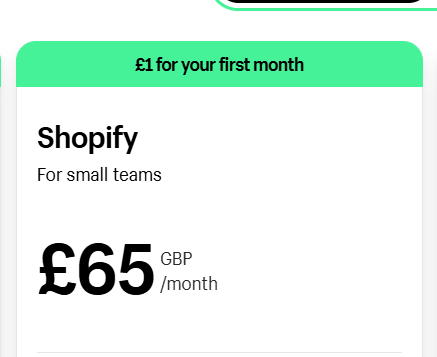 Shopify UK Plan