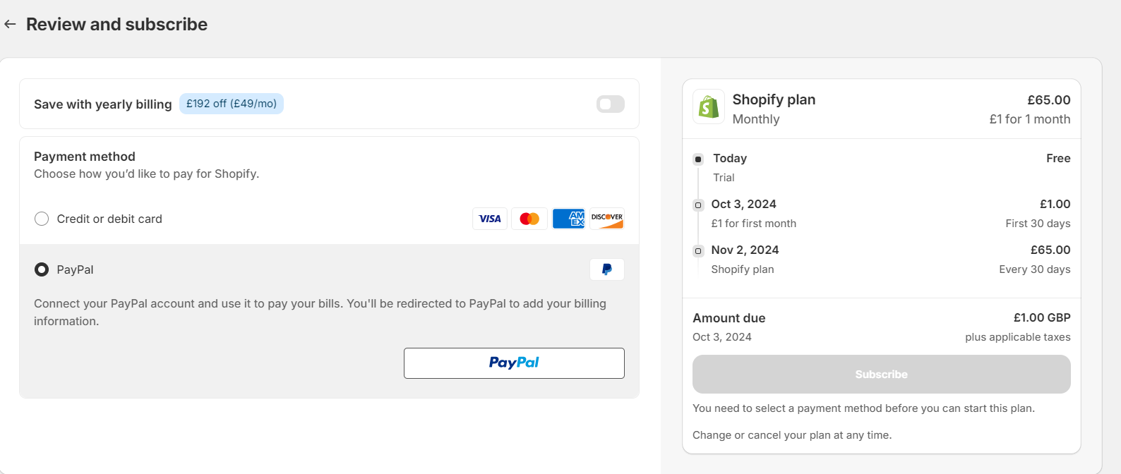 Enter Your Credit Card Details On Shopify UK