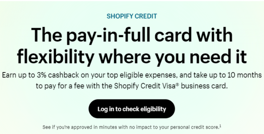 Shopify Credit Cards